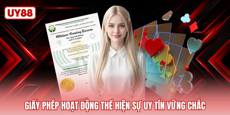 Giấy phép hoạt động thể hiện sự uy tín vững chắc