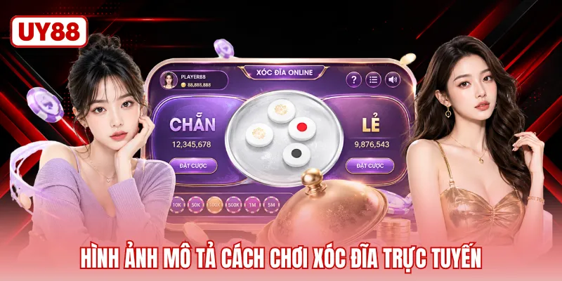 Hình ảnh mô tả cách chơi xóc đĩa trực tuyến